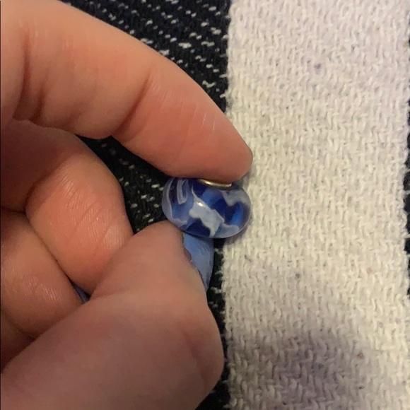 4/$20 Blue Sterling Silver Charm for Bracelet - Picture 2 of 3